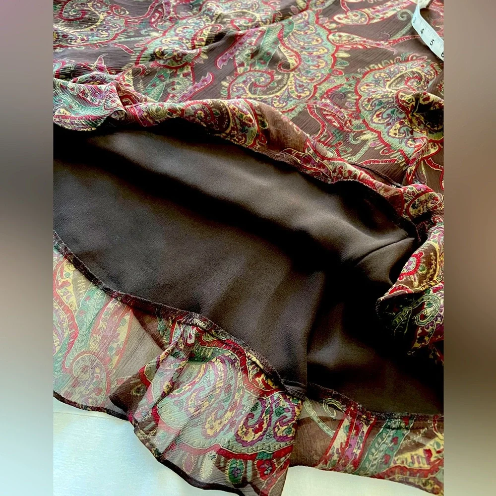 Ralph Lauren Paisley Skirt Size 6 - Picture 6 of 10